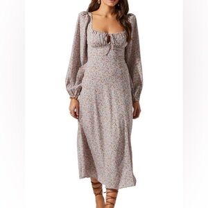 ASTR THE LABEL - Floral Long Sleeve Dress - SIZE S
